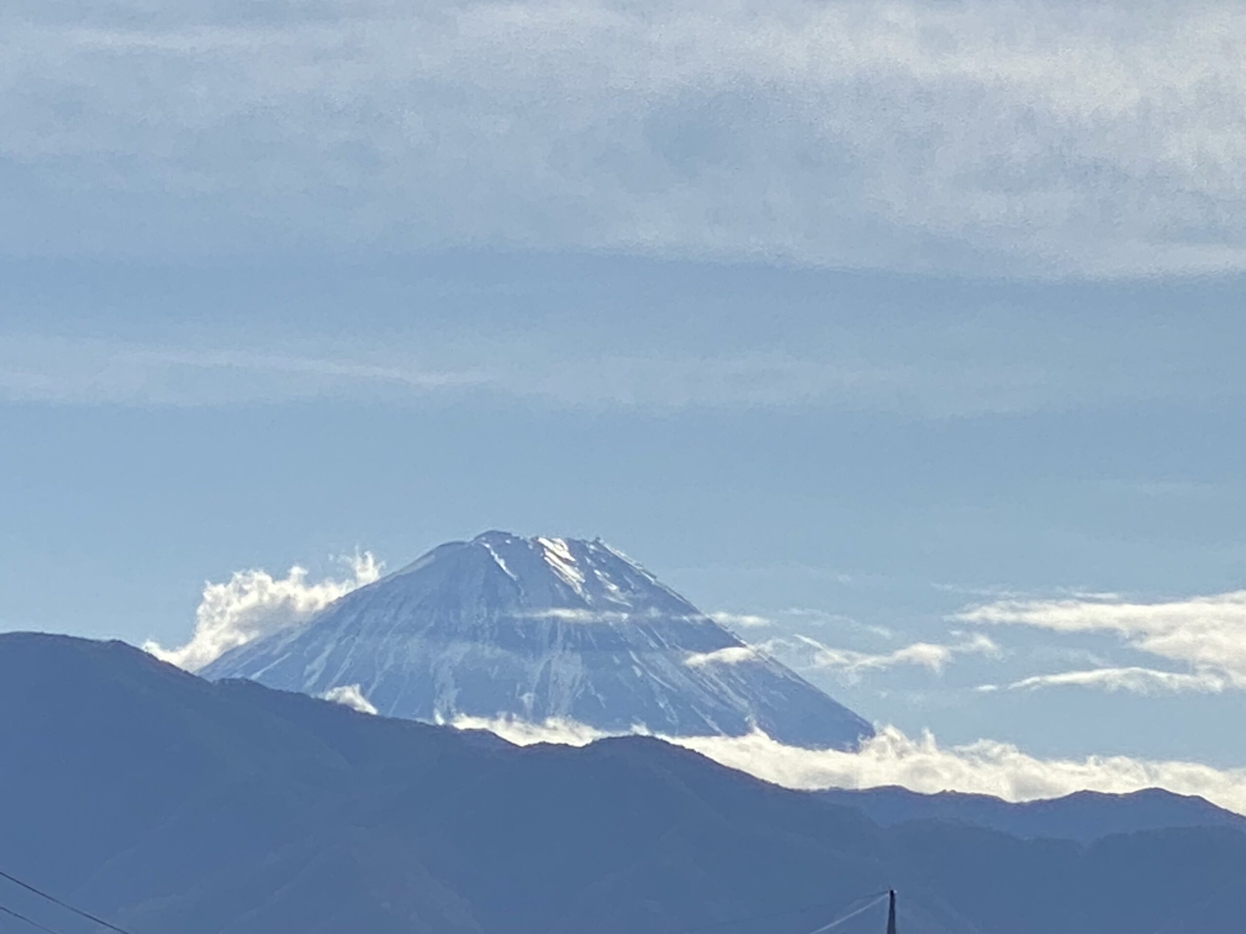 展示場2階から見える富士山